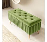 Upholstered Bedroom Storage Bench Stylish Entryway Foyer Bench with Wooden Frame Perfect for Hallway Living Room or End of Bed Ottoman Space Saving Design