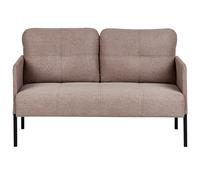 Upholstered Bench 2 Seater LAHTI Fabric Light Brown