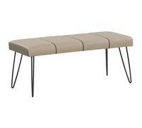 Beliani Bench BETIN Faux Leather Sand Beige