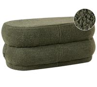 Beliani Upholstered Bench Ellendale Boucle Green