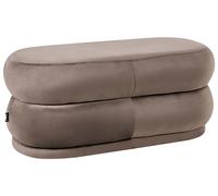 Beliani Upholstered Bench Ellendale Velvet Dark Brown