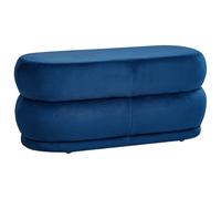 Upholstered Bench ELLENDALE Velvet Navy Blue
