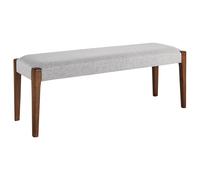 Beliani Bench ELYRIA Fabric Dark Brown/ Grey, Grey