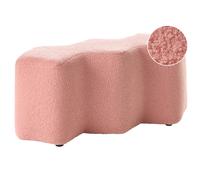 Upholstered Bench LITTLETON Boucle Pink