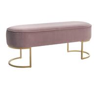 Beliani Upholstered Bench Milry Velvet Pink