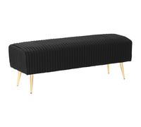 Upholstered Bench PATERSON Velvet Black