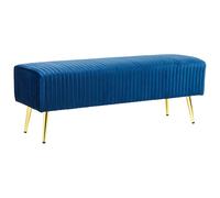 Upholstered Bench PATERSON Velvet Blue