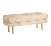 Beliani Velvet Bench Beige ROSEVILLE, Cream