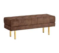 Beliani Velvet Bench Brown ROSEVILLE, Brown