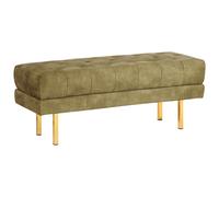 Upholstered Bench ROSEVILLE Velvet Olive Green