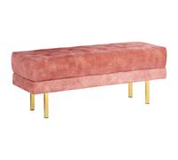 Upholstered Bench ROSEVILLE Velvet Pink