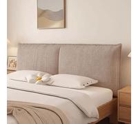 Upholstered Corduroy Headboard Cover / Headboard Cushion for Queen King Size Double Single Bed Backrest, Washable Thicken Padding Headboards Dustproof Protector Cover(No headboard-150x60x6cm,Brown)