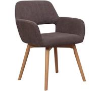 Upholstered Dining Chair for Kitchen & Bedroom Brown Wooden Legs Ideal for Coffee Tea and Makeup - Stylish Home Furniture
