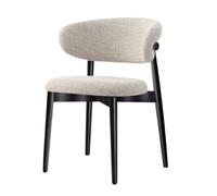 Upholstered Dining Chairs with Wooden Legs - Stylish Side Chairs for Kitchen, Vanity, Living Room - Elegant Home Furniture Decor