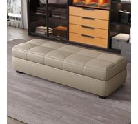 Upholstered Entryway Bench with Hidden Storage, Wooden Seat, for Living Room and Small Spaces
