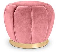 Upholstered Footstool - Modern Minimalist Fabric Stool for Home, Fitting Room & Storage - Stylish Round Makeup Seat