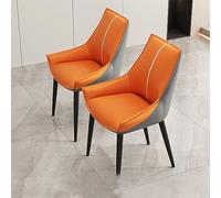 Upholstered Gold Dining Chairs Modern Dining Room Chairs Back Armrest Chairs Leisure Side Chair Kitchen Chairs Sides Chair With Golden Legs For Bedroom Dining Room Makeup Room (Set Of 2)