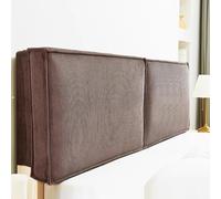 Upholstered Headboard Cover / Headboard Pillow for Double Single King Size Metal Leather Wood Bed Backrest, Corduroy Padding Bed Head Back Reading Cushion Washable(No headboard - 185x60x10cm,Brown2)