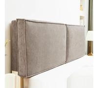 Upholstered Headboard Cover / Headboard Pillow for Double Single King Size Metal Leather Wood Bed Backrest, Corduroy Padding Bed Head Back Reading Cushion Washable(No headboard - 100x60x10cm,Brown1)
