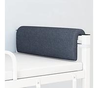 Upholstered Headboard Cushion Support Pillow King Size Single Double Backrest Cushion, Wooden/Metal Iron Bed Reading Pillow Breathable Cotton Linen Removable Headboard Bolster(80x25x5cm,Grey1)
