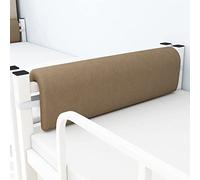 Upholstered Headboard Cushion Support Pillow King Size Single Double Backrest Cushion, Wooden/Metal Iron Bed Reading Pillow Breathable Cotton Linen Removable Headboard Bolster(90x25x5cm,Brown)