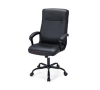 Upholstered Office Chair 360° Swivel Computer Desk Chair Ergonomic
