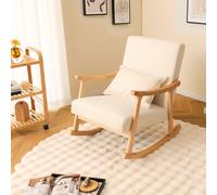 Upholstered Rocking Chair - Beige