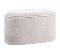 Upholstered Storage Bench ARTAS Chenille Grey