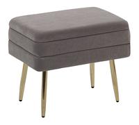 Beliani Upholstered Storage Bench Odessa Velvet Grey