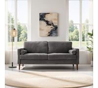 Upholstered Two-seater Sofa Armchair, Dark Grey