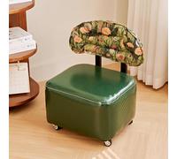 Upholstered Vanity Stool Ottoman Bench - Stylish Foot Rest Chair for Bedroom Living Room Entryway Accent Desk End Table - Comfortable & Chic Home Decor