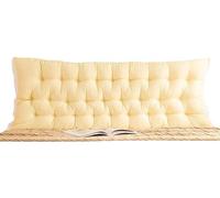 Upholstered Wall-mounted Headboard Pillow For Dorm Beds - Large Bolster Reading Support Cushion, Perfect For Comfort And Style In Small Spaces Yellow Full/100 * 50cm