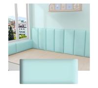 Upholstered Wall Panels, Peel And Stick Headboard, PU Waterproof Wall Padding, Wall Decor 3D Wall Stickers For Bedrooms, Dance Club, Nursery (Color : Blue, Size : 100x50cm)