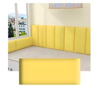 Upholstered Wall Panels, Peel And Stick Headboard, PU Waterproof Wall Padding, Wall Decor 3D Wall Stickers For Bedrooms, Dance Club, Nursery (Color : Yellow, Size : 200x50cm)