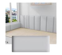 Upholstered Wall Panels, Peel And Stick Headboard, PU Waterproof Wall Padding, Wall Decor 3D Wall Stickers For Bedrooms, Dance Club, Nursery (Color : Gray, Size : 140x50cm)