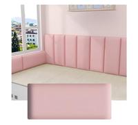 Upholstered Wall Panels, Peel And Stick Headboard, PU Waterproof Wall Padding, Wall Decor 3D Wall Stickers For Bedrooms, Dance Club, Nursery (Color : Pink, Size : 140x50cm)