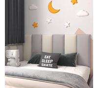 Upholstered Wall Panels - Wall Mounted Headboard - 3D Anti-Collision Wall Padding for Kids with Autism, Padded Soft Wall Panels Wall Cushion Filled with High Resilience Sponge(Dark Gray,9 Pcs)