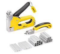 Upholstery 4 in 1 Staple Gun Heavy Duty, with 4000 Staples, Remover, Manual Brad Nailer Power Adjustment Stapler Gun for Wood, Upholstery, Carpentry, Decoration DIY