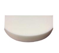 Upholstery Blue Foam DIY Cushion Oval/Rounded Corners D Shape Tapered Chair Seat Pads Cushions Indoor/Outdoor Sofa Seat Replacement Dining Chair Seat Pads (17" x 17" x 2", White D-Shape)