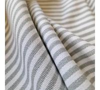 Upholstery Fabric - ROMO Oswin French Blue Stripe Cotton Canvas Curtain Cushion Blind Fabric