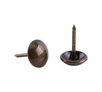 Upholstery Nails + Akozon Decorative Tack, Bronze Metal Tags Vintage Upholstery Nails for Furniture Sofa Shoe Door Stud Set of 100pc Pins Pattern Head Nails(Glossy Diameter 11 * 17mm (Thickened))