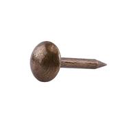 Upholstery Nails + Akozon Decorative Tack, Bronze Metal Tags Vintage Upholstery Nails for Furniture Sofa Shoe Door Stud Set of 100pc Pins Pattern Head Nails(Smooth Diameter 6 x 14 mm)