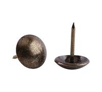 Upholstery Nails Akozon Decorative Tack Bronze Metal Tags Vintage Upholstery Nails for Furniture Sofa Shoe Door Stud Set of 100pc Pins Pattern Head Nails(Smooth Diameter 6 x 14 mm)