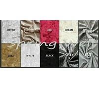 Upholstery Soft Crushed Velvet Fabric, 54'' Wide by The Meter for Sewing Apparel Costumes Crafts (Black, Colour Swatch, 12 cm X 12cm)