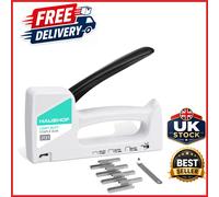 Upholstery Staple Gun Type 53 with 800 Staples, Manual Operation, White