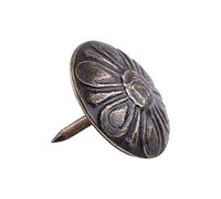 Upholstery Tacks, 100 Pieces Vintage Upholstery Pins, Large Head Bronze Upholstery Studs, Furniture Decorative Round Head Nails, Thumb Tack Push Pins for Sofa Chair Bed Furniture(Green 16 * 15mm)
