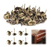 Upholstery Tacks, 200 Pcs Antique Bronze Decorative Thumb Tacks Furniture Push Nail Pins, Upholstery Tacks Push Nail Pins for Craft Home Decor (11 * 17mm）