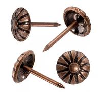 Upholstery Tacks for Decorative, Furniture Tacks Nails for Upholstery Decorative, 7/16 Inch Upholstery Nails for Furniture DIY Decorative, Daisy Upholstery Tacks Red Copper,100PCS