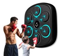 UPIKIT 2024 New Model Smart Music Boxing Machine for Adults and Kids, Bluetooth Training Machine with LED Electronic Wall Mounted, Home Indoor Workout Equipment with Premium Boxing Gloves ordinary