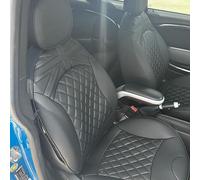 UPIKIT Car Full Set Seat Cover Sets compatible with for Mini Cooper R56 R50 R53 HATCHBACK R55 CLUBMAN R57 R58 R59 ROADSTER R60 COUNTRYMA 2000-2016,no-side-button-R56-A